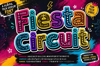 Download the Fiesta Circuit Font for Creative Designs