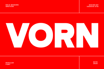 Vorn Font: Creative Display Typography Design