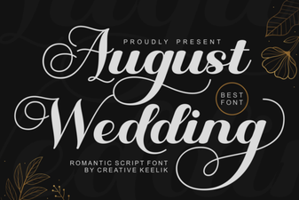 Font Ideas for a Beautiful August Wedding
