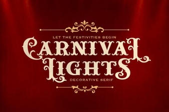 Illuminate Your Designs with Carnival Lights Font
